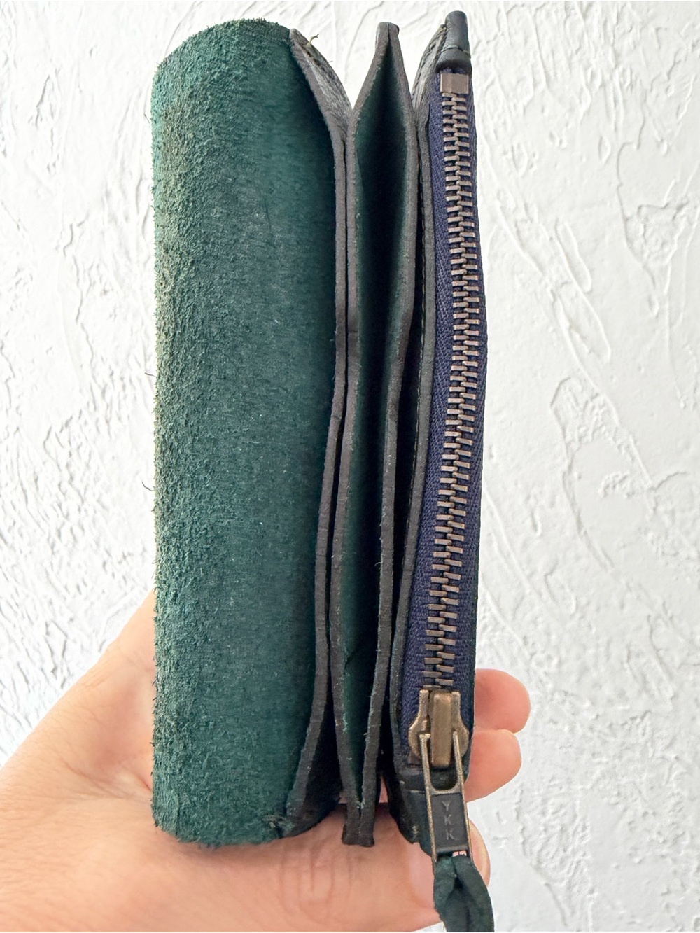 Bleu de Chauffe Grisbi Wallet In Peacock Green - Picture 6 of 9